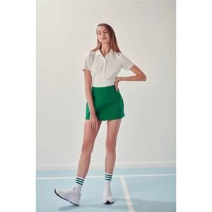 Anthropologie English Factory Woman White SPORTSWEAR SHORT SLEEVE STRETC…